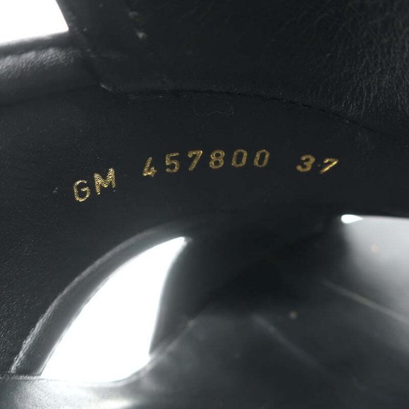 Saint Laurent Crisscross Platform Clog Sandals Black Leather Size 37 - Picture 10 of 11